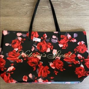 Victoria's Secret Black Friday Holiday Floral Tote